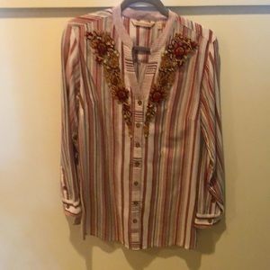 Soft Surroundings size Medium Beaded Tunic.